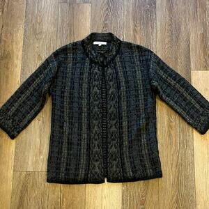 Lineamaglia Cape Sweater Small Made In Italy Wool Alpaca Mohair Cottage Nordic